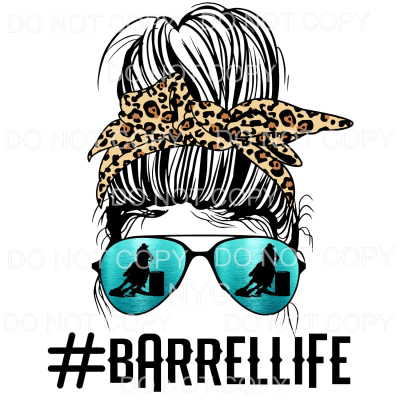 Barrel Life Messy Bun # 1 Sublimation transfers - Heat