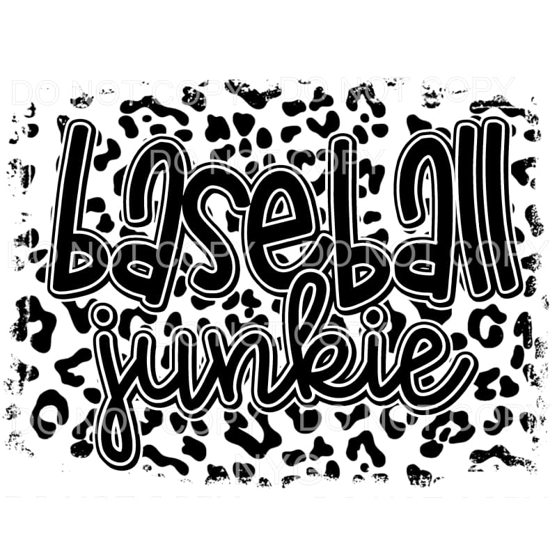 Baseball Junkie Leopard Sublimation transfers - Heat