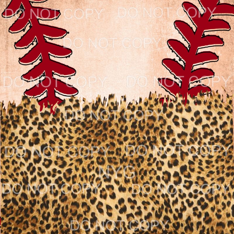 Baseball Leopard Background Sheet Sublimation transfers -