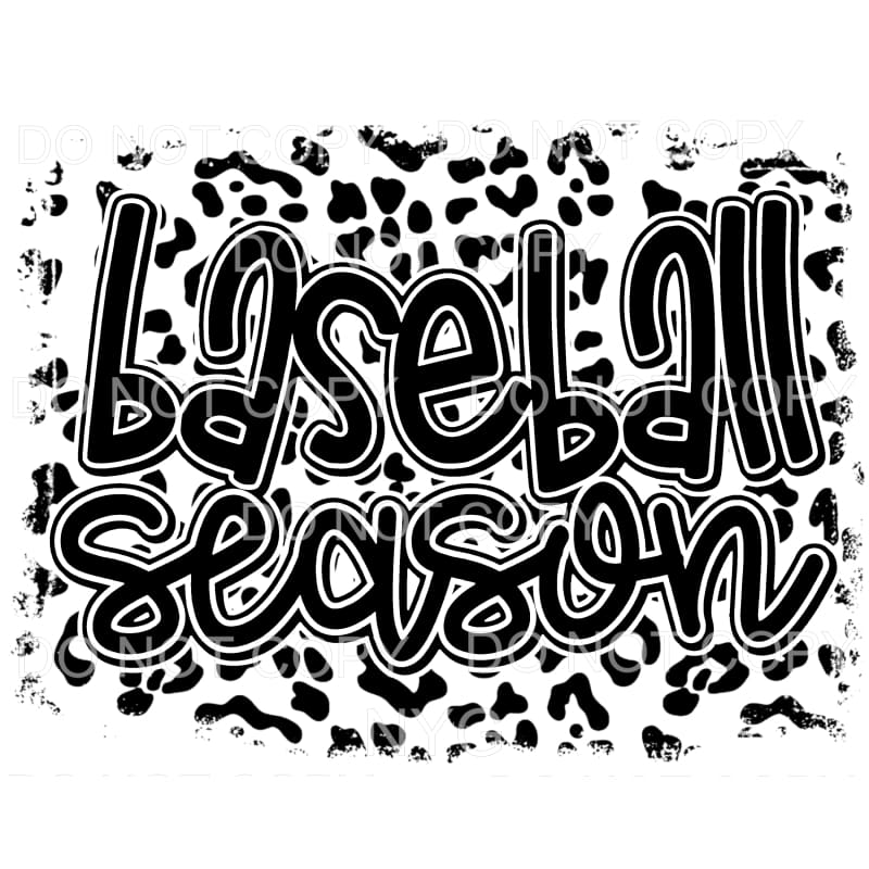 Baseball Season Leopard Sublimation transfers - Heat