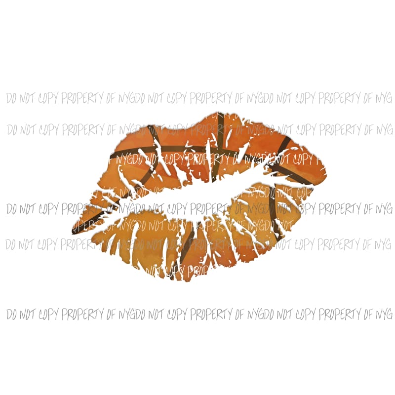 Basketball Lips Sublimation transfers Heat Transfer