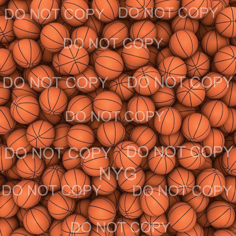 Basketballs Sheet Sublimation transfers - 13 x 9 inches -