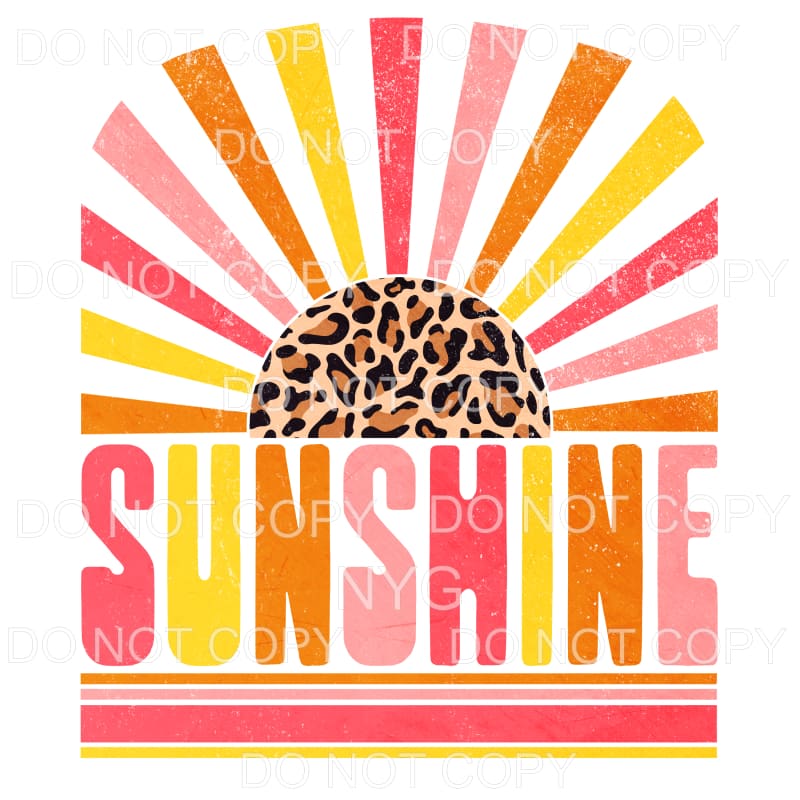 Be The Sunshine Leopard Retro Sublimation transfers - Heat