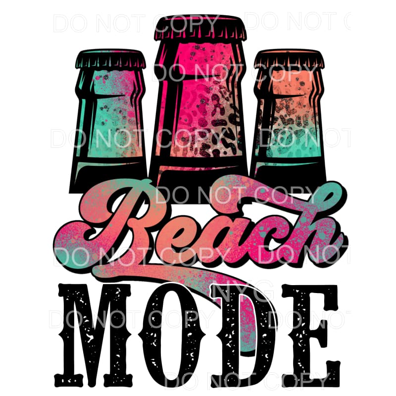 Beach Mode Colorful Leopard Bottles Distressed Sublimation