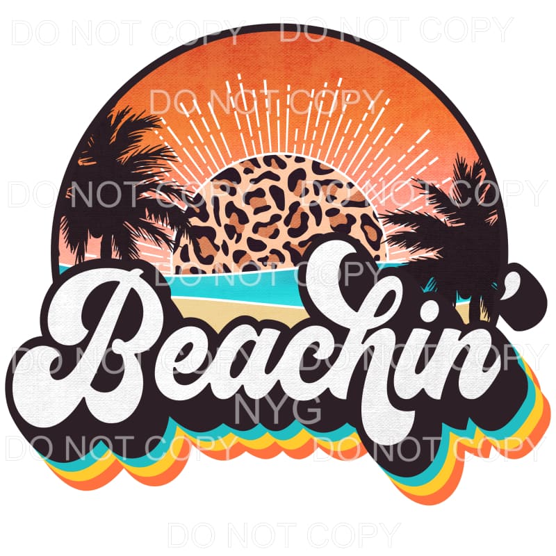 Beachin Leopard Retro #2 Sublimation transfers - Heat