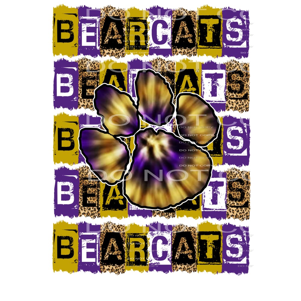Bearcats BLOCK LETTERS # 111204 Sublimation transfers - Heat