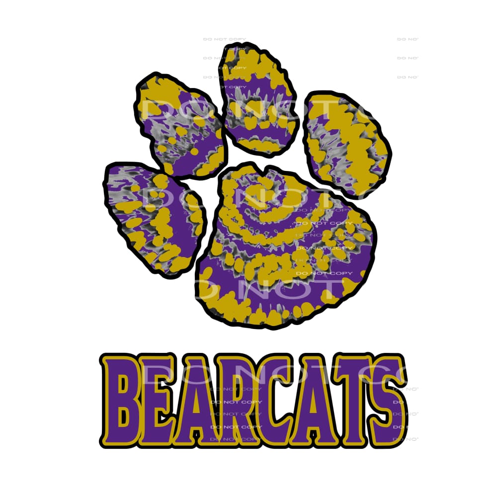 bearcats Purple and gold # 111201 Sublimation transfers -