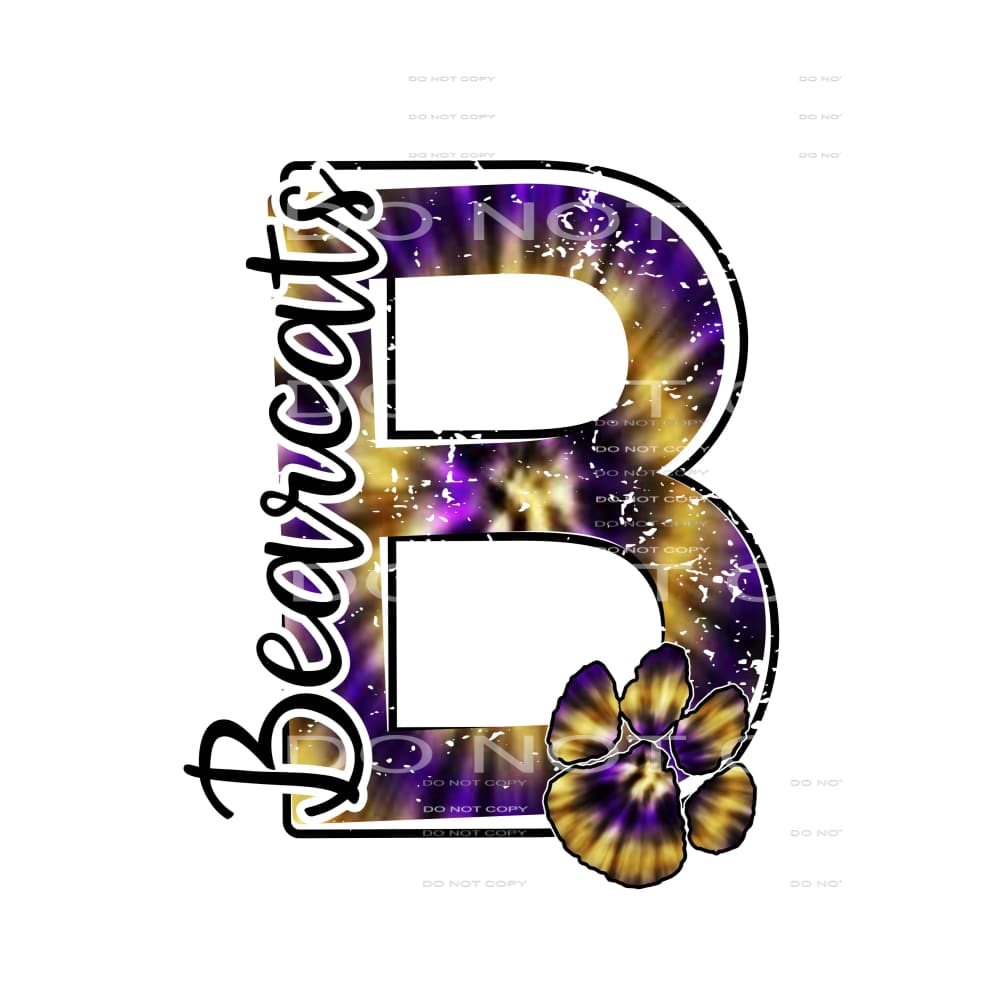 bearcats tie dye B # 111206 Sublimation transfers - Heat