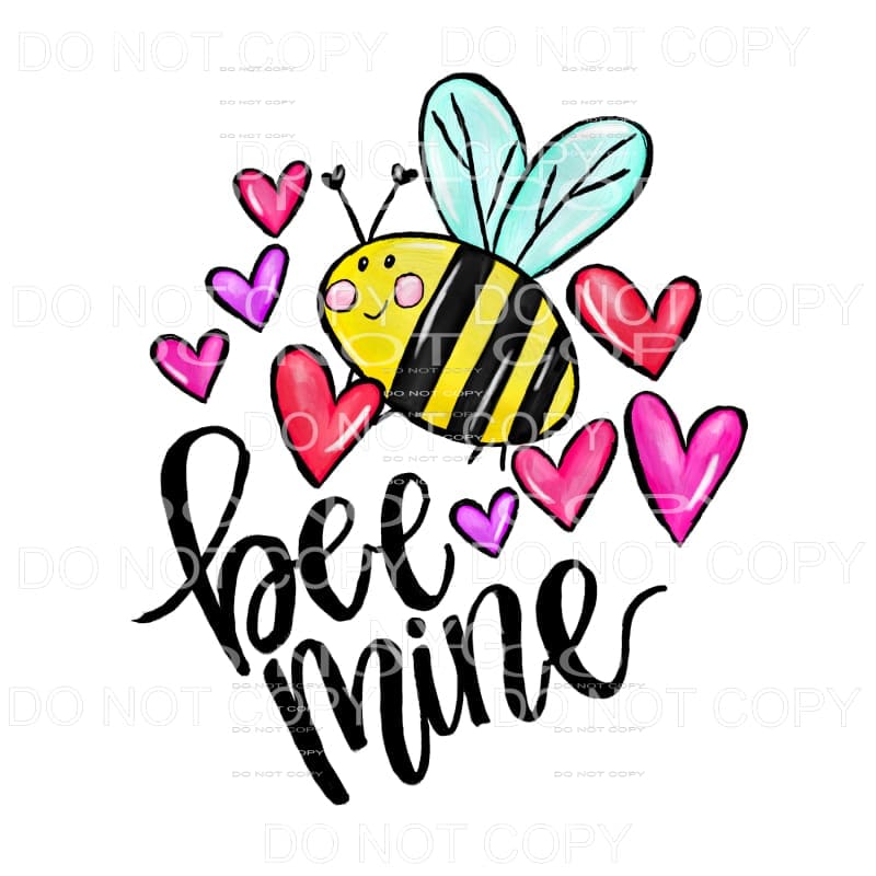 Bee Mine Pink Red Purple Hearts Valentines Day #2046