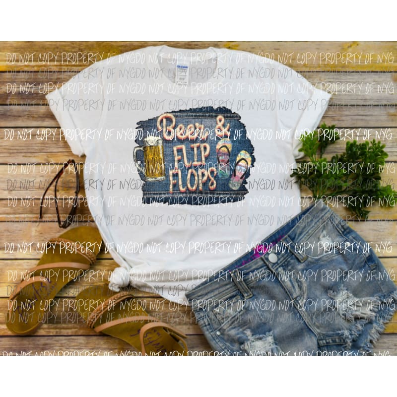 Beer and flip flops Sublimation transfers Heat Transfer
