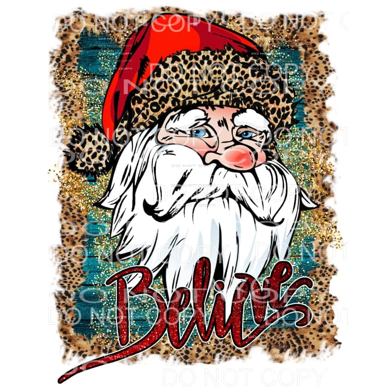 Believe Santa # 10 Sublimation transfers - Heat Transfer