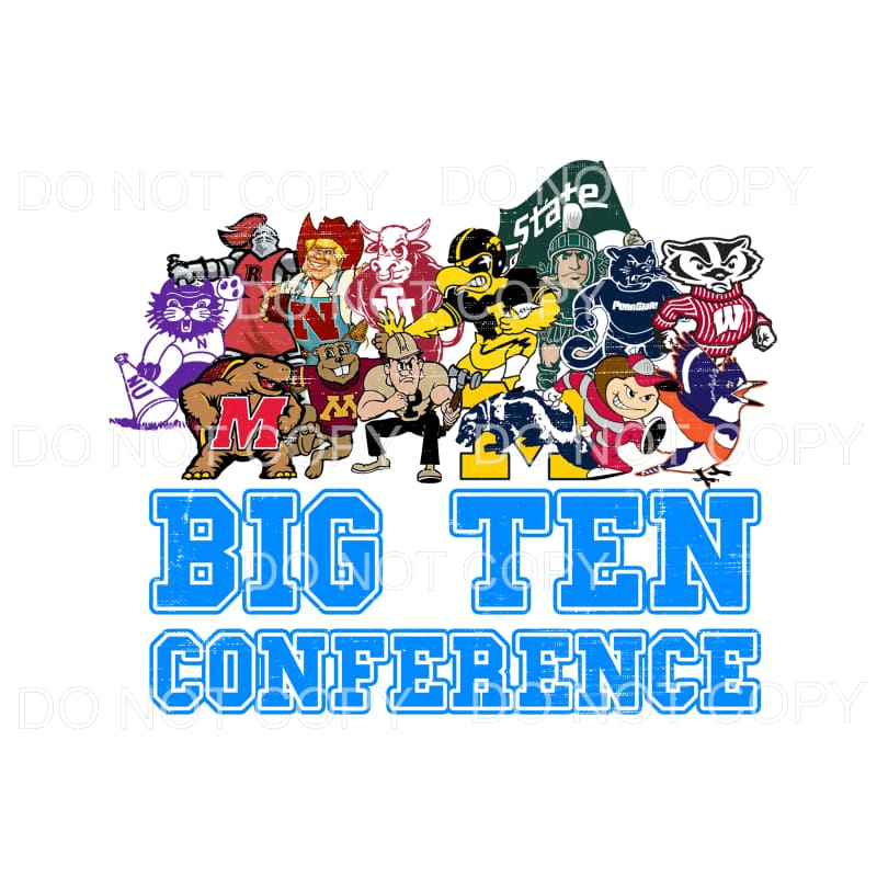 BIG 10 College Mascots # 586 Sublimation transfers - Heat
