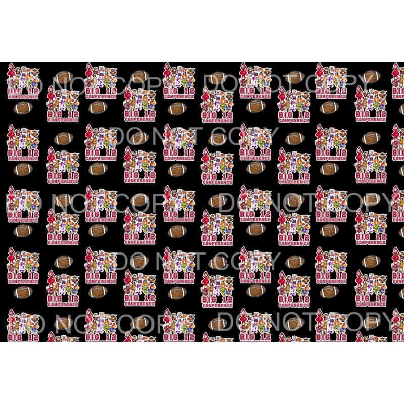 BIG 12 College Mascots sheet # 2 Sublimation transfers -