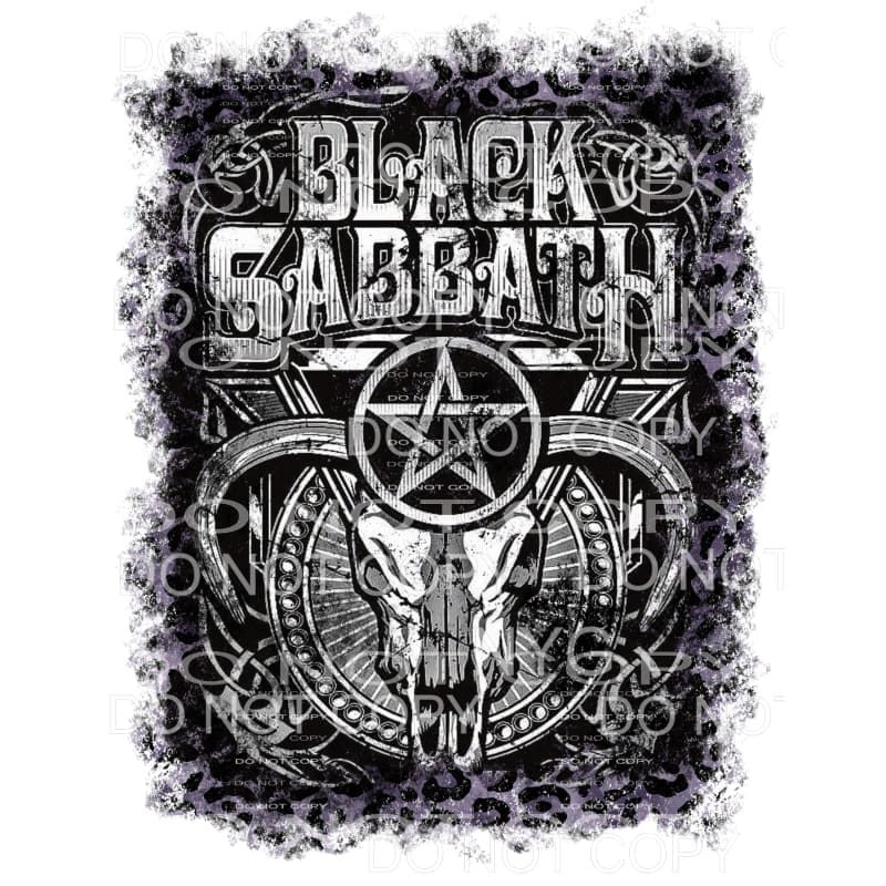 Black Sabbath #2 leopard frame Sublimation transfers - Heat