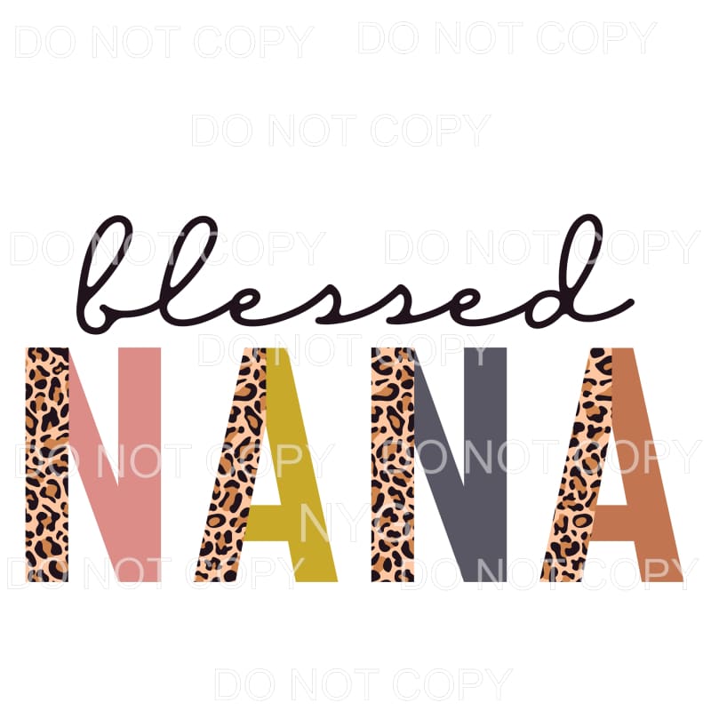 Blessed Nana Half Leopard Sublimation transfers - Heat
