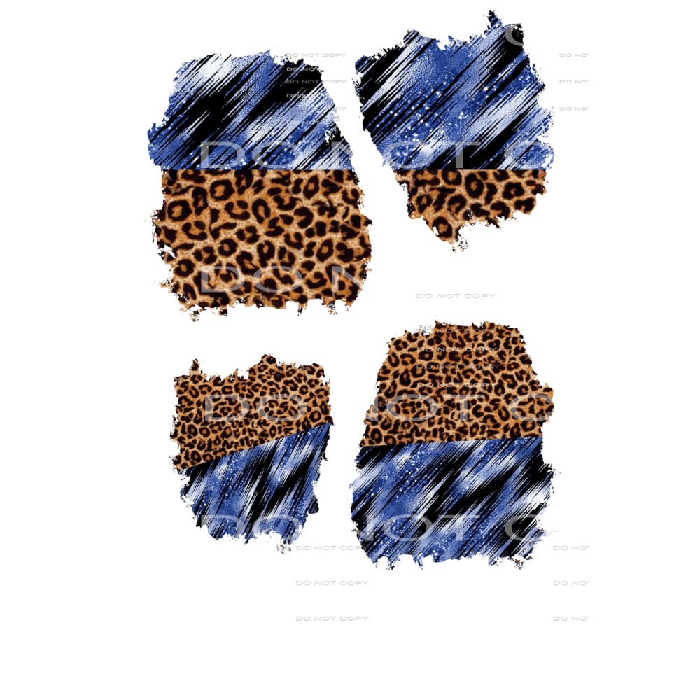 blue leopard patches # 7013 Sublimation transfers - Heat
