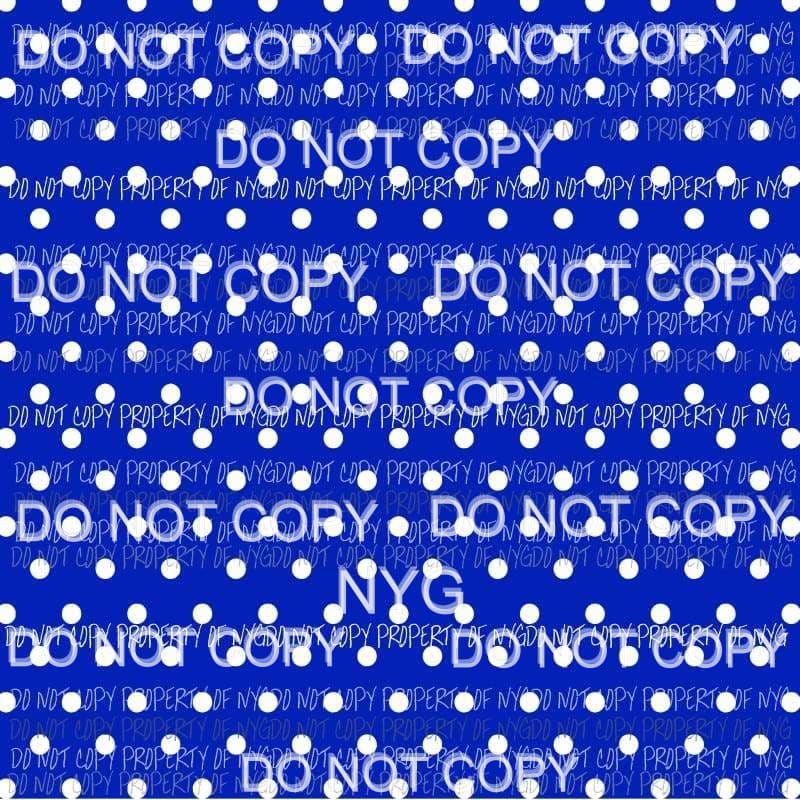 Blue Polka Dots Sheet #1 Sublimation transfers 13 x 9 inches Heat Transfer