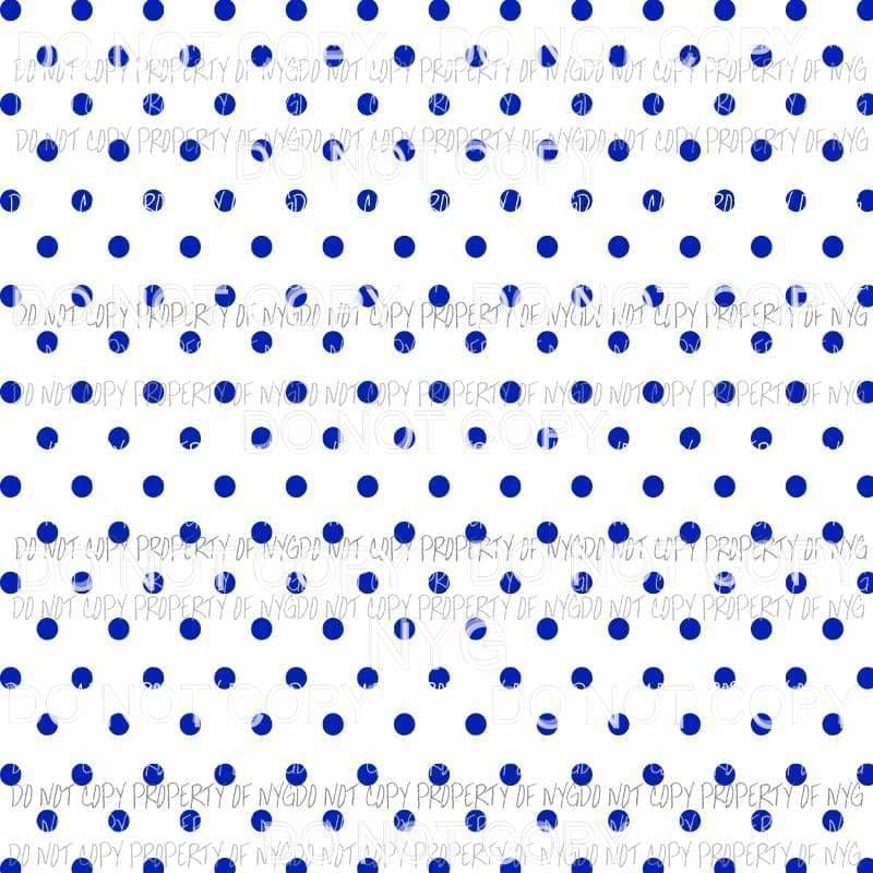 Blue Polka Dots Sheet #3 Sublimation transfers 13 x 9 inches Heat Transfer