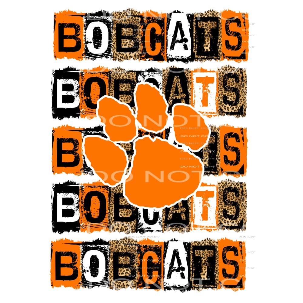 BOBCATS BLOCK ORANGE # 22265 Sublimation transfers - Heat