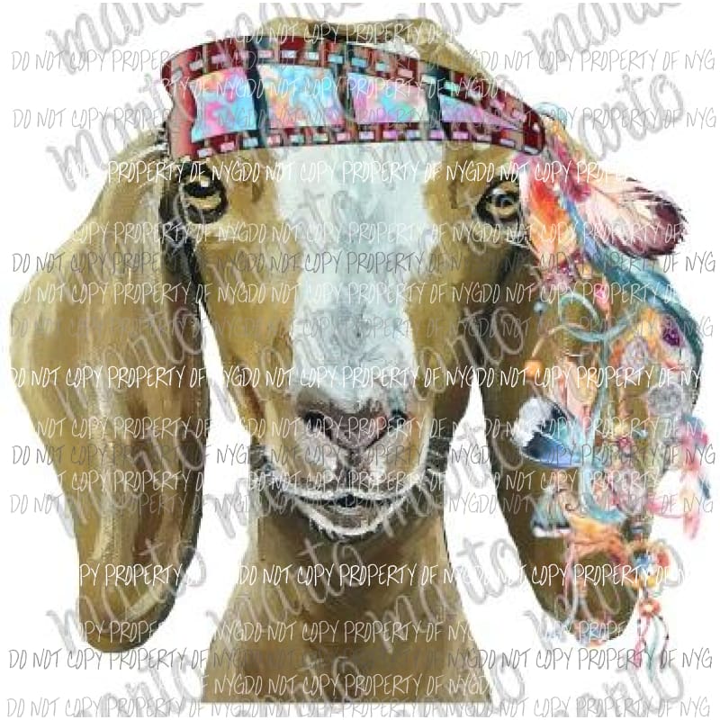 BoHo Goat sublimation transfer Heat Transfer