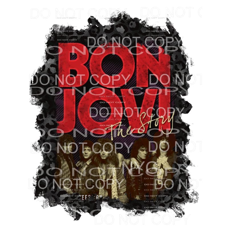 Bon Jovi The Story leopard frame Sublimation transfers -
