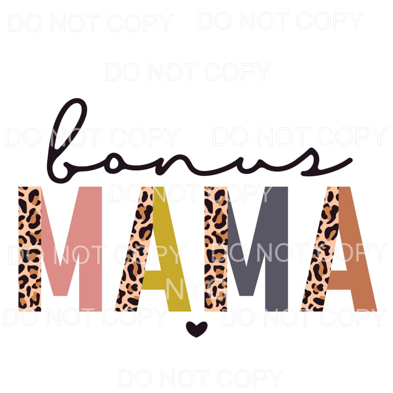 Bonus Mama Half Leopard Sublimation transfers - Heat