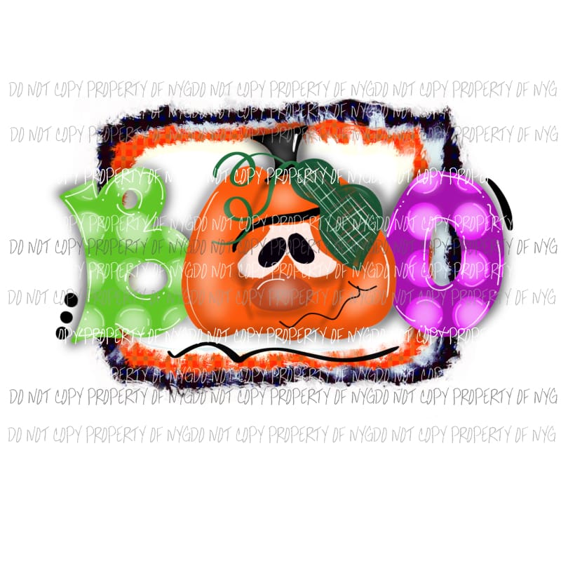 BOO pumpkins fall # 2 Sublimation transfers Heat Transfer