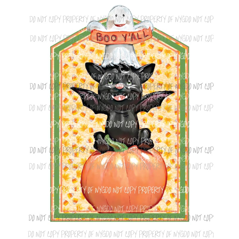 boo yall bat Sublimation transfers Heat Transfer