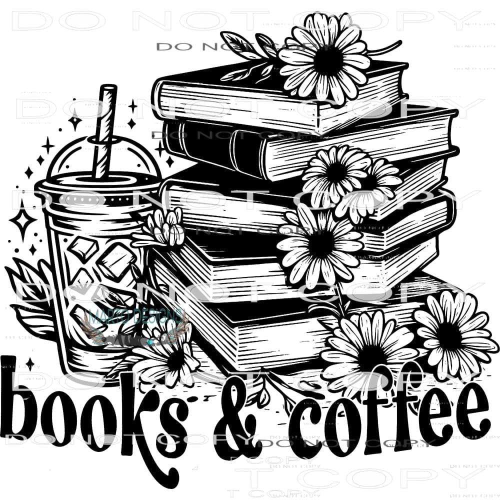 Books And Coffee #8857 Sublimation transfers - Heat Transfer