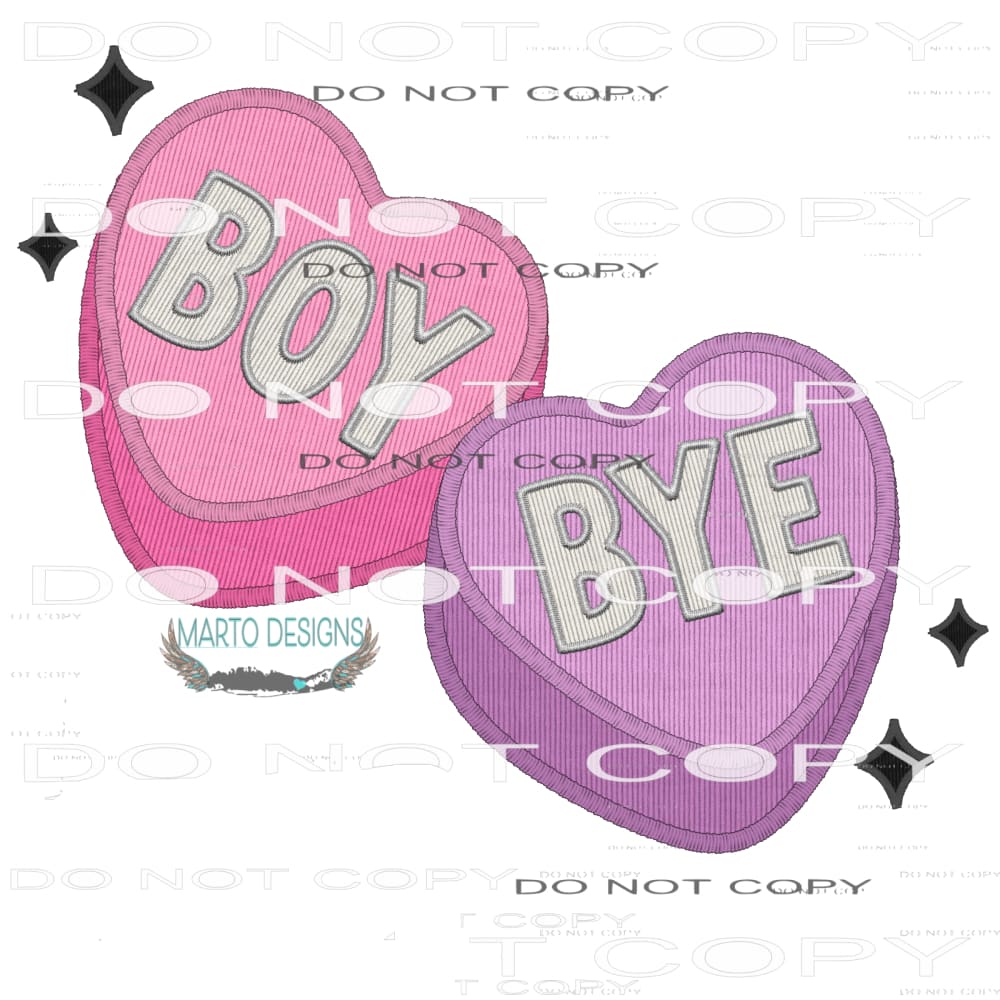 Boy Bye #9332 Sublimation transfers - Heat Transfer Graphic