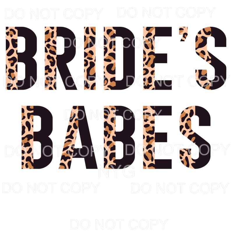 Bride’s Babes Half Leopard Black Sublimation transfers -