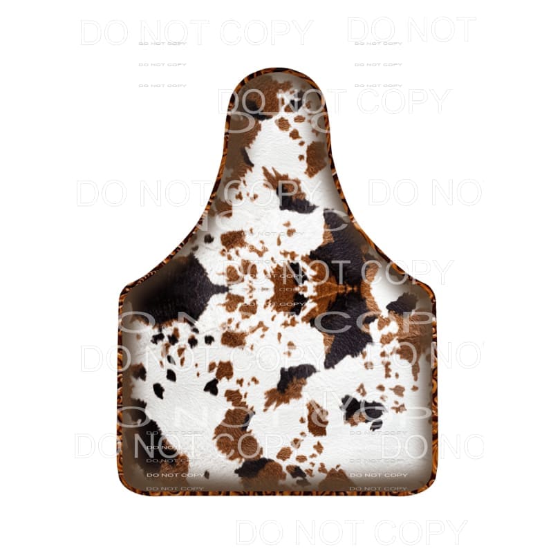 Brown Cowhide Cow Tag #2146 Sublimation transfers - Heat