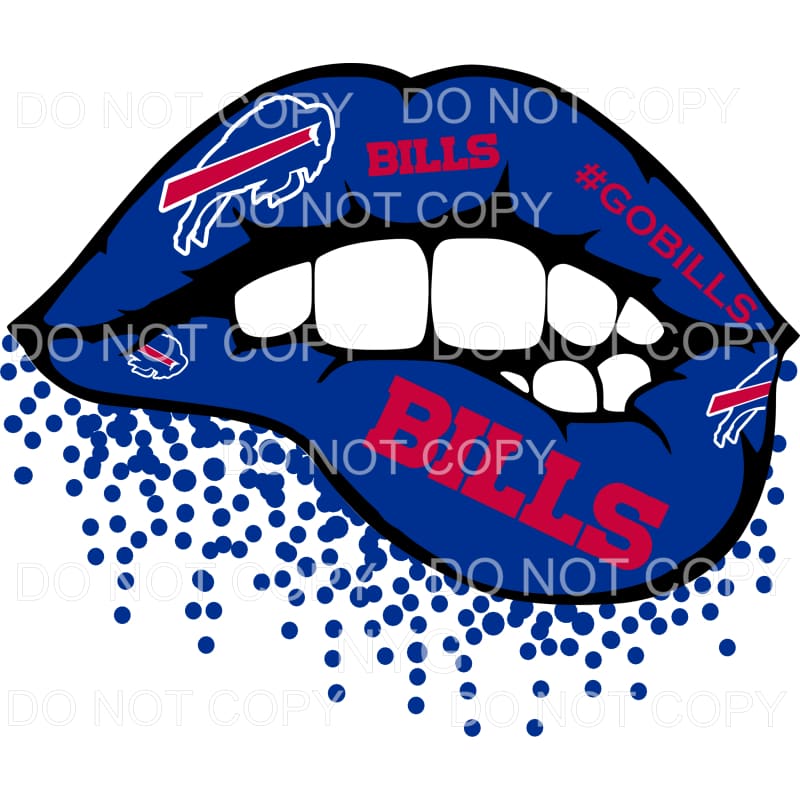Buffalo Bills Lips Football Red Blue #1713 Sublimation