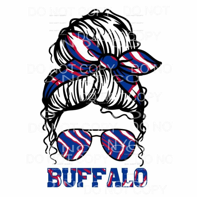 Buffalo Messy Bun Bills Football Zubaz #248 Sublimation