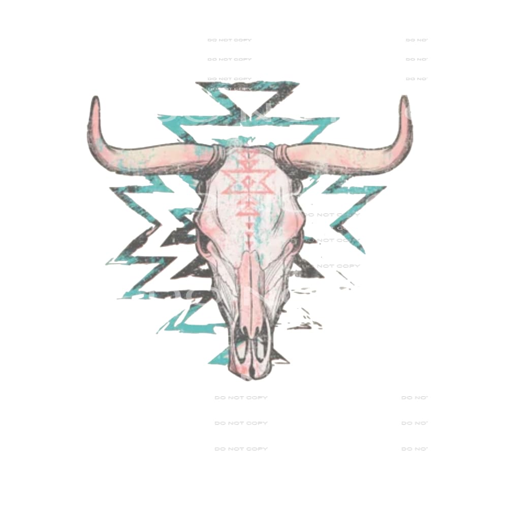 Bull Skull # 2133 Sublimation transfers - Heat Transfer