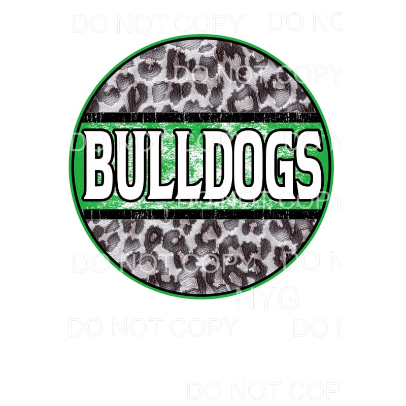 Bulldogs Circle Grunge you choose Colors in dropdown menu