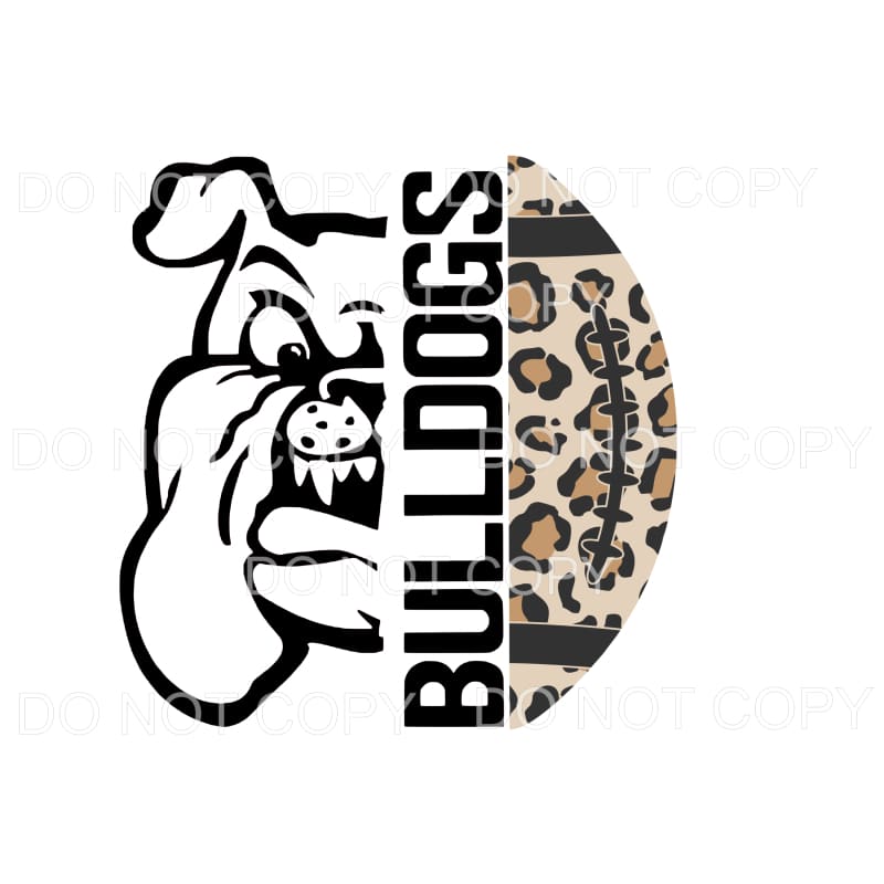Bulldogs Football Leopard #236 Sublimation transfers - Heat