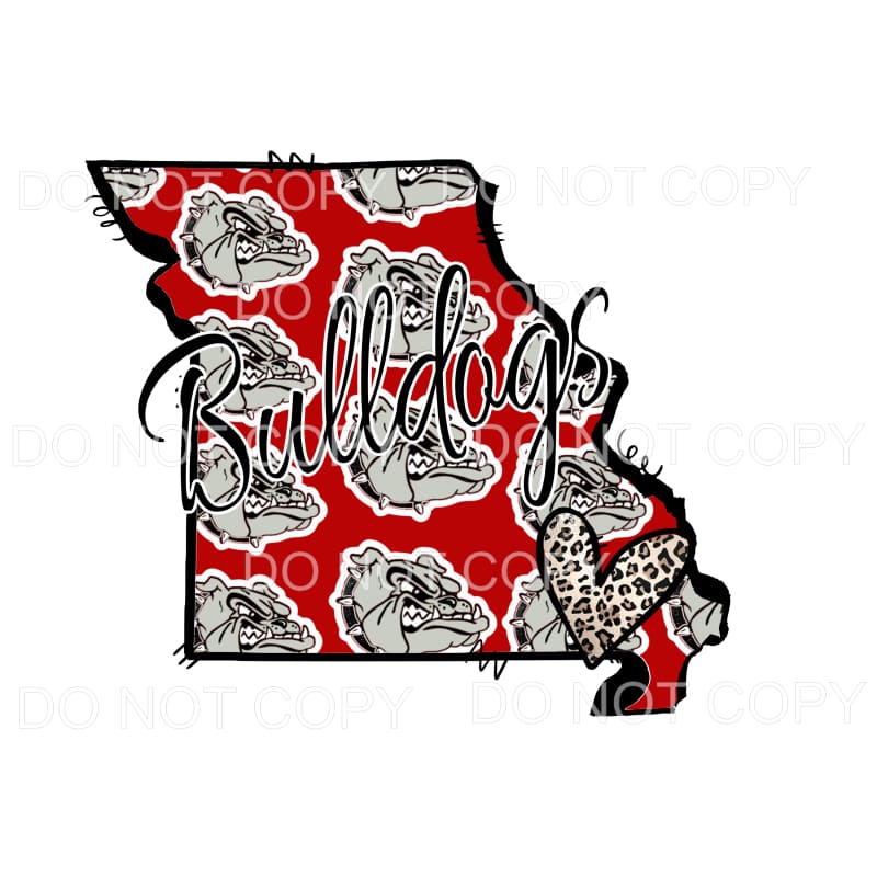 Bulldogs Missouri Red # 2014 Sublimation transfers - Heat
