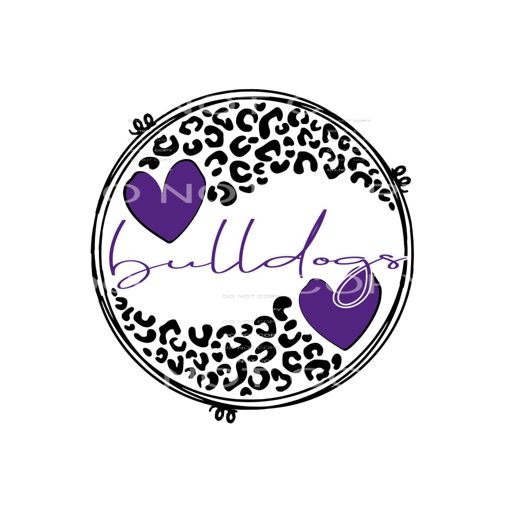 Bulldogs Purple sublimation transfers - Heat Transfer