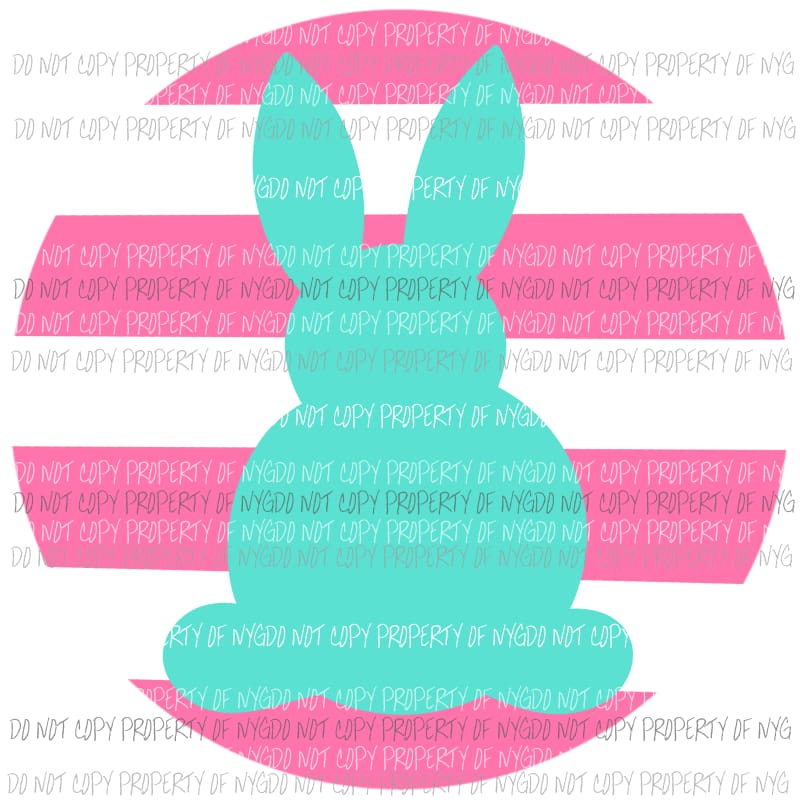 Bunny Frame Girl pink Sublimation transfers Heat Transfer