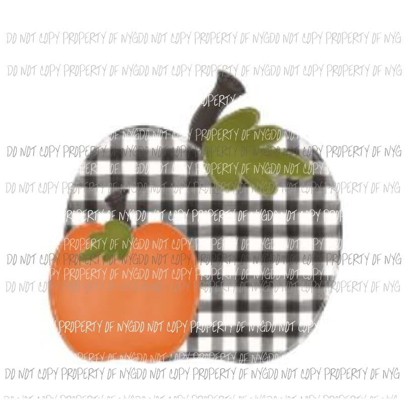 bw plaid pumpkin sublimation transfers Heat Transfer
