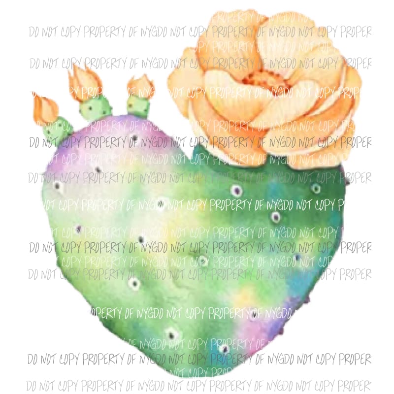 cactus Heart Sublimation transfers Heat Transfer