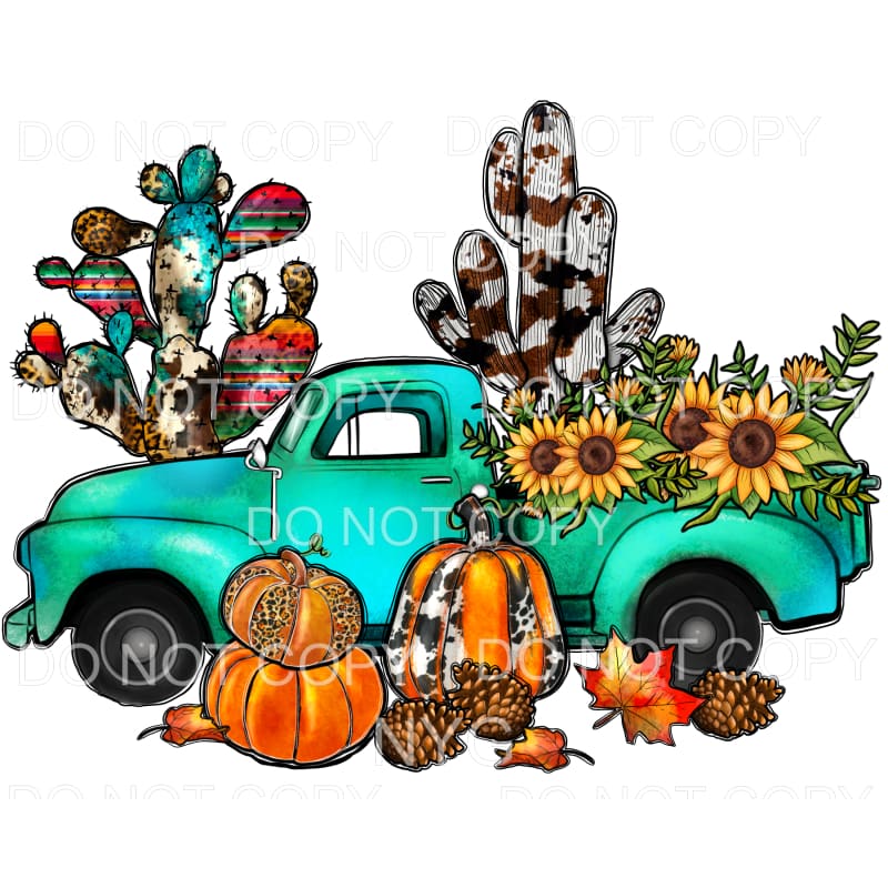 Cactus Pumpkin Vintage Truck Serape Cowhide Leopard