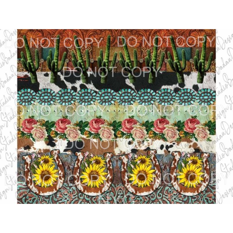 cactus sunflower cowhide sheet # 4 1.00 Sublimation