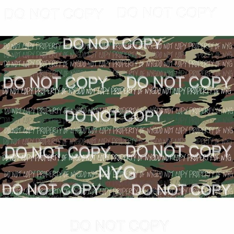 Camo Sheet #1 Sublimation transfers 13 x 9 inches Heat Transfer
