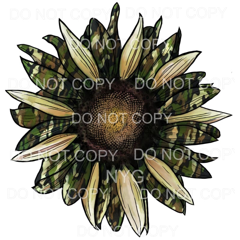 Camouflage Sunflower #2087 Sublimation transfers - Heat