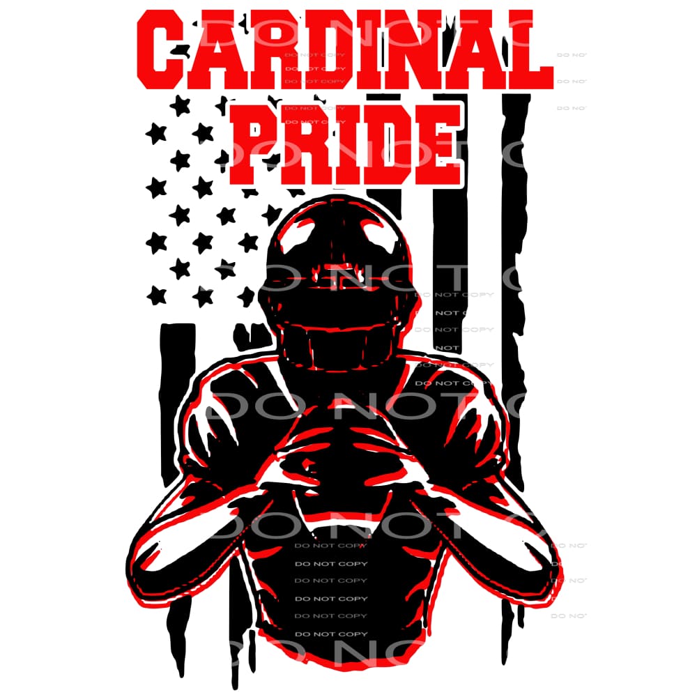 Cardinal pride football flag Red # 11198 Sublimation