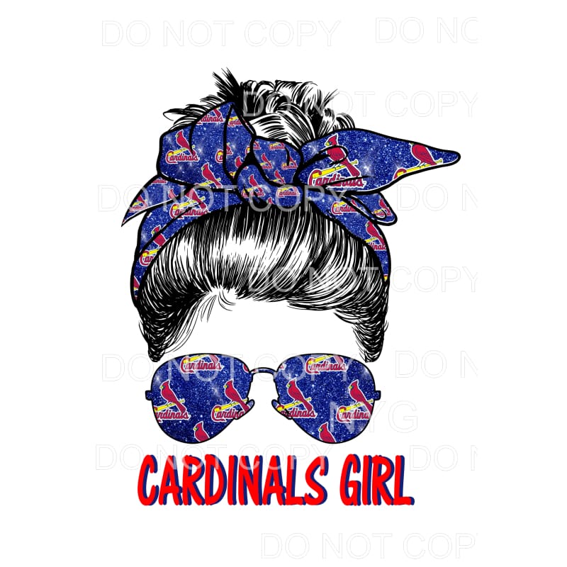 Cardinals Girl # 2 baseball Sublimation transfers - Heat