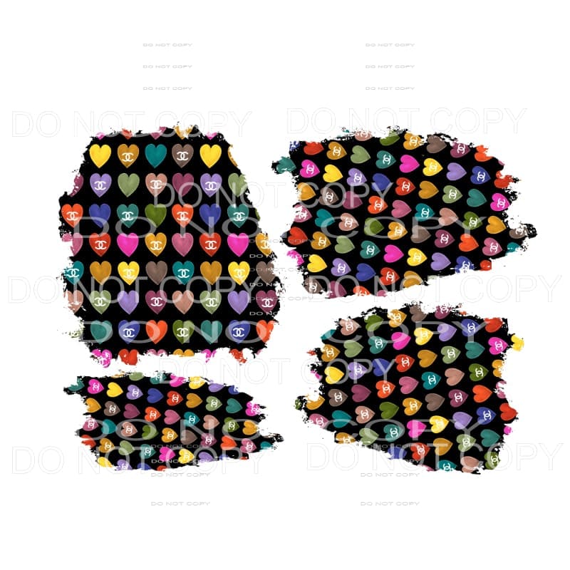 cc heart patches # 5877 Sublimation transfers - Heat