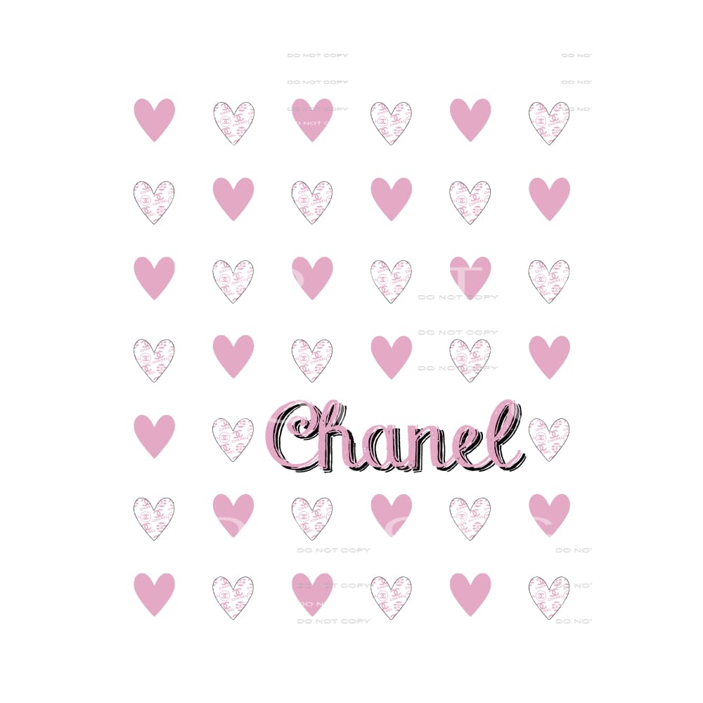 chanel Hearts pink # 10025 Sublimation transfers - Heat
